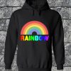 Rainbow Text Hoodie