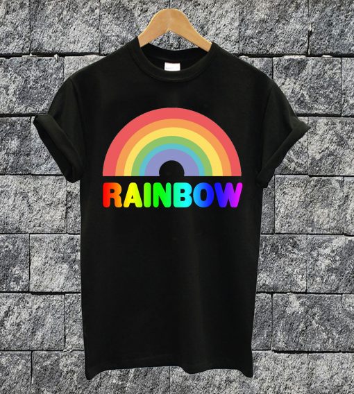 Rainbow Text T-shirt