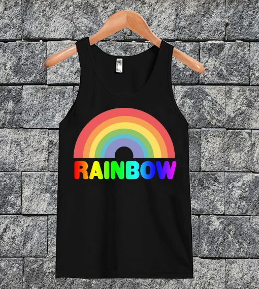 Rainbow Text Tanktop