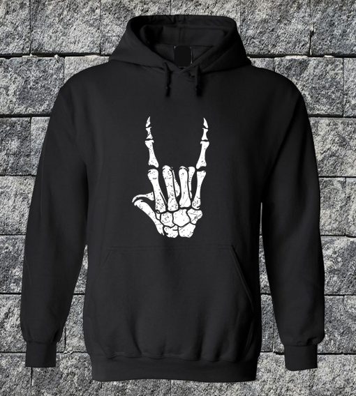 Rock On Skeleton Hoodie