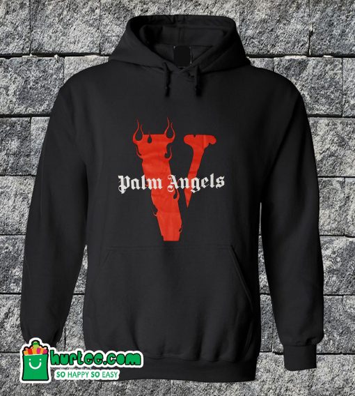 Vlone Palm Angels Red Hoodie