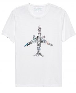 Banana Republic White Airplane T-shirt