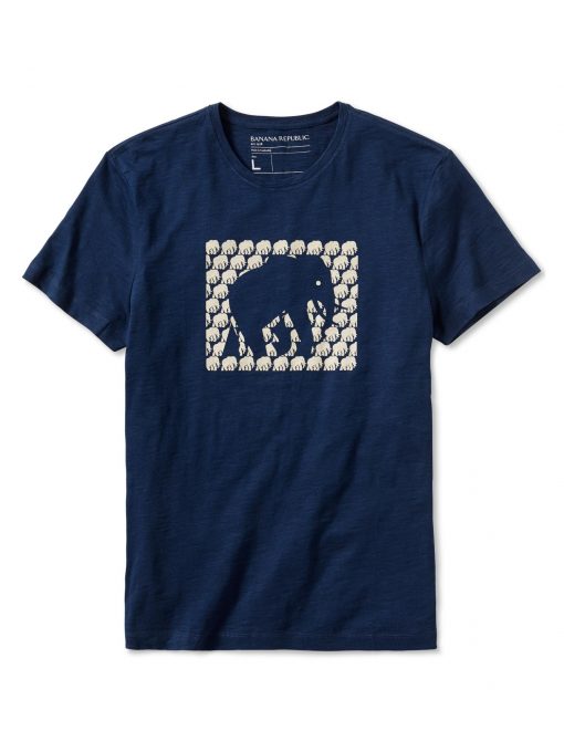 Banana Republic elephant navy T-shirt