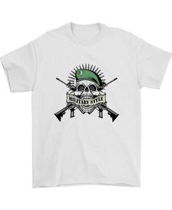 Skull Military Style T-shirt