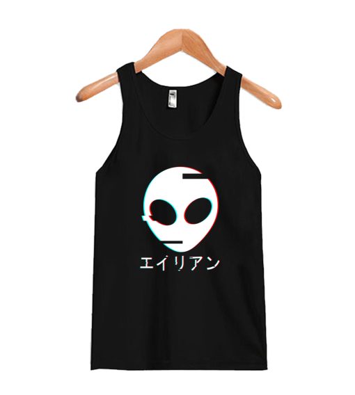 Alien Japanese Vaporwave Tank Top