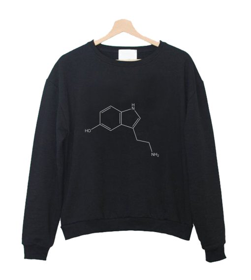 Serotonin Molecule Crewneck Sweatshirt