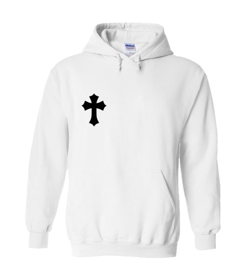 Black Cross Silhouette Hoodie