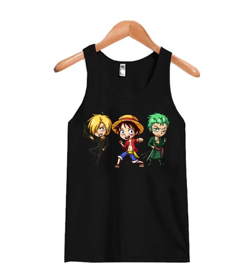 Luffy, Zoro and Sanji Chibis Tank Top