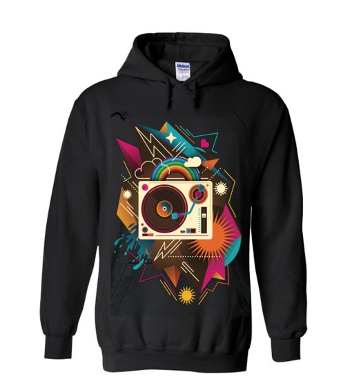 Retro Rainbow Turntable Hoodie