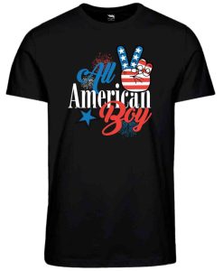 USA Independence Day black T-shirt