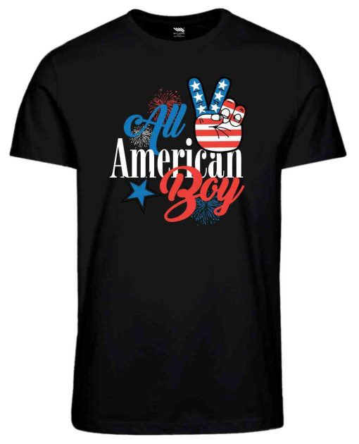 USA Independence Day black T-shirt