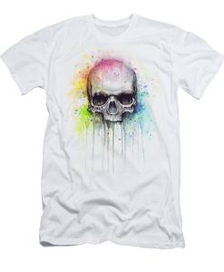 Watercolor Skull T-shirt