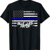 Blue Lives Matter Flag Black T-shirt