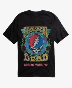 Grateful Dead Spring Tour 1977 black T-Shirt