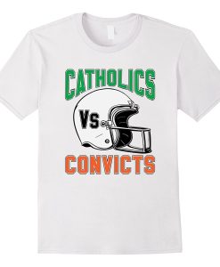 Catholic Convicts NFL Helmet T-shirt