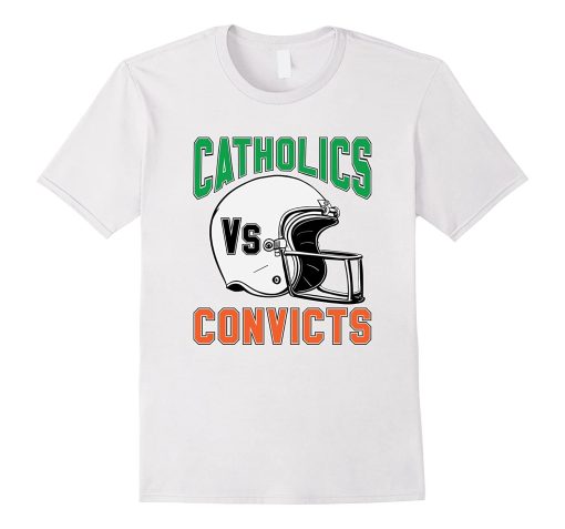 Catholic Convicts NFL Helmet T-shirt