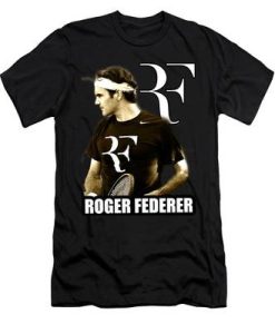 Roger Federer black T-shirt