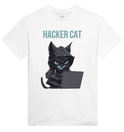 Hacker Cat T-shirt SD